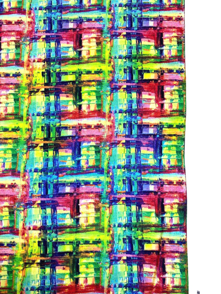 Штапель ПЛЕТЕНКА ЦВЕТНАЯ