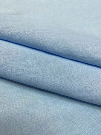 Лен однотонный ГОЛУБОЙ