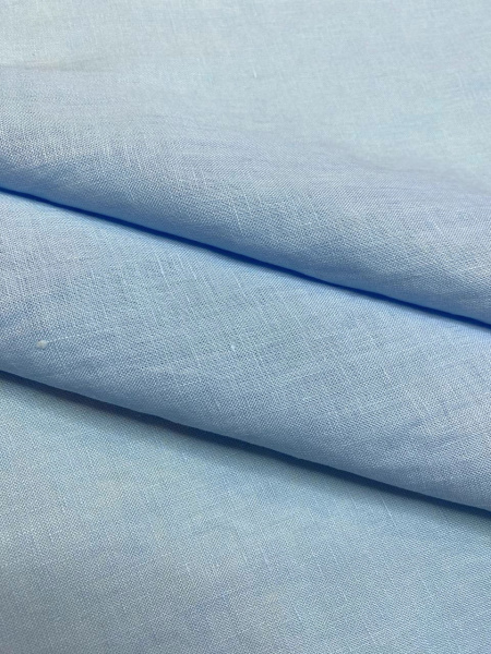 Лен однотонный ГОЛУБОЙ