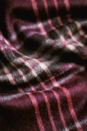 Ткань костюмная ШОТЛАНДКА бордово-шоколадная ткани