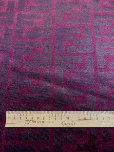 Замша однотонная ЛОГО марсала