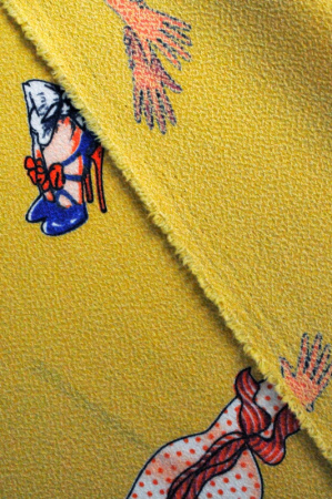 Креп плательный ДАМСКИЕ ШТУЧКИ горчица