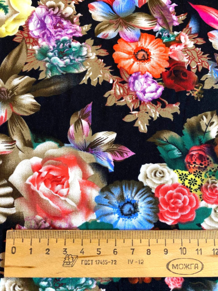 Штапель БУКЕТЫ на черном