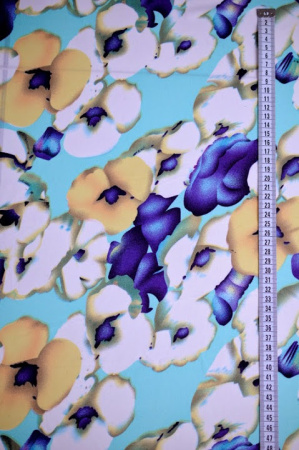 Креп плательно-блузочный ОРХИДЕИ мята 2