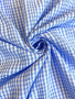 Сорочечная ткань КЛЕТКА С МЕРЕЖКОЙ голубой