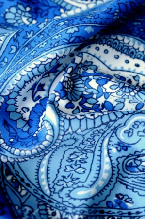 Бифлекс для купальников Пейсли сине - голубой 3