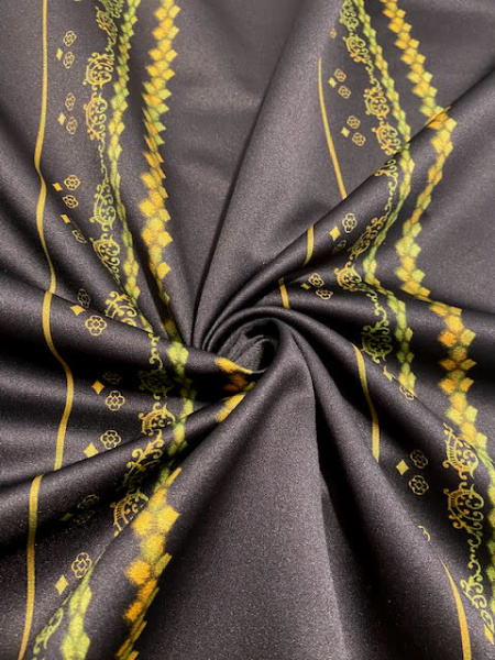 Креп ПОЛОСЫ С ОРНАМЕНТОМ