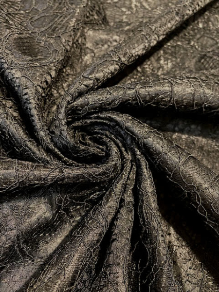 Кружево на трикотажной основе "Черный" Кружево на трикотажной основе "Черный" ткань