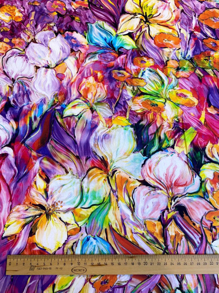 Трикотаж ПРОСТО ЦВЕТЫ ткань