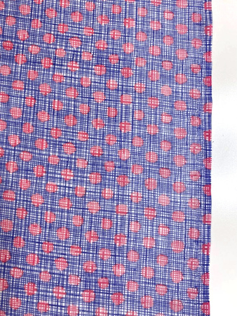 Батист ГОРОШКИ малиновые