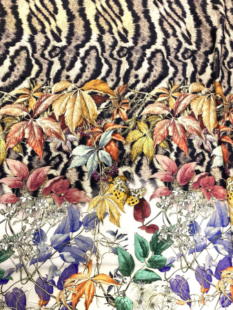 Шелк натуральный ОСЕННИЙ САФАРИ светлый