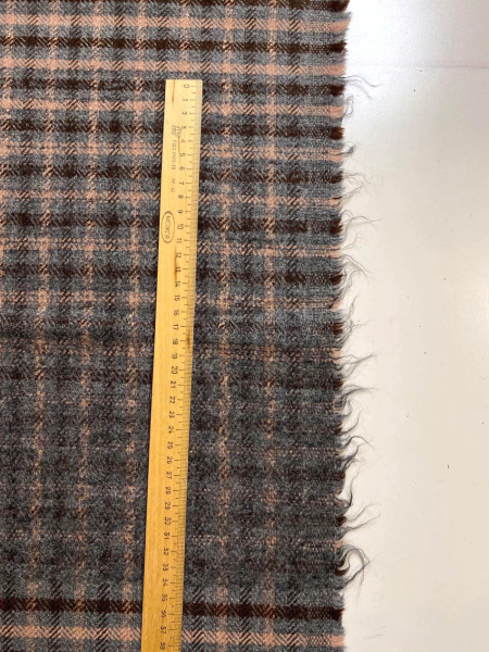Ткань костюмная ТВИД серо - шоколадный ткани
