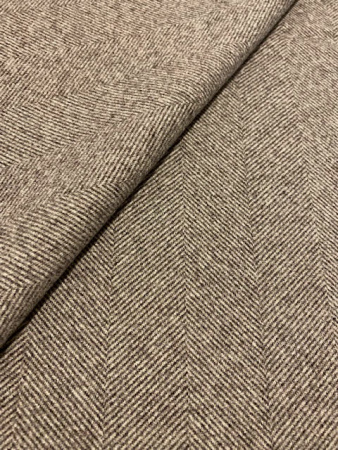 Джерси ТВИД В ЕЛОЧКУ коричневый. полотно