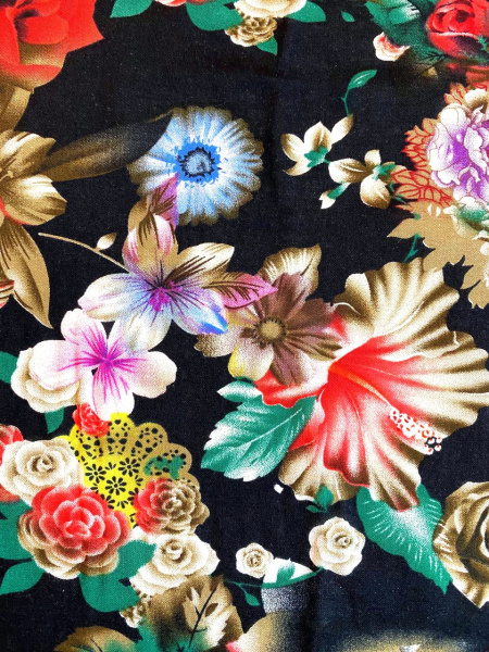 Штапель БУКЕТЫ на черном