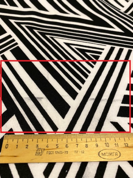 Трикотаж "Черно - белая геометрия"