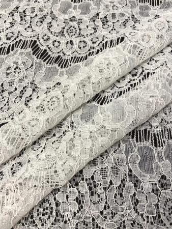 Кружевное полотно "Морской прибой"  молочный ткань