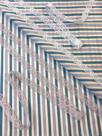 Сорочечная ткань ПОЛОСКА бирюзовая