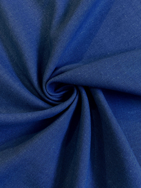 Лен однотонный СИНИЙ