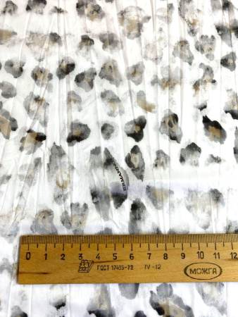 Курточная ткань ЛЕОПАРДОВЫЕ ПЯТНЫШКИ серо-песочные