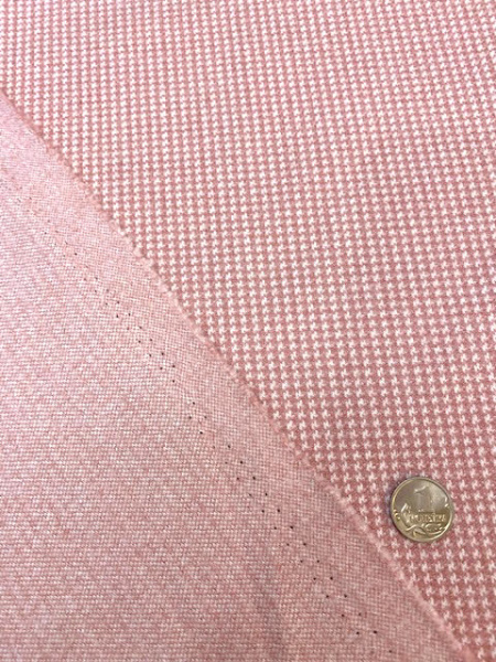 Трикотаж МЕЛКАЯ ГУСИНАЯ ЛАПКА роза полотно