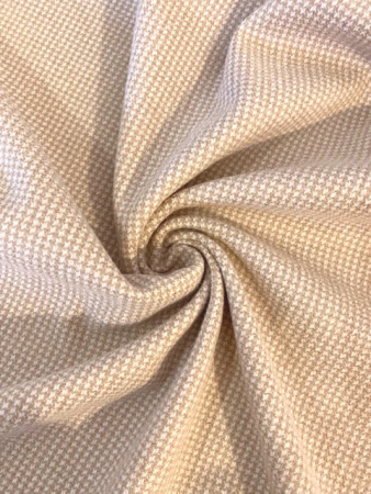Трикотаж МЕЛКАЯ ГУСИНАЯ ЛАПКА бежевая полотно