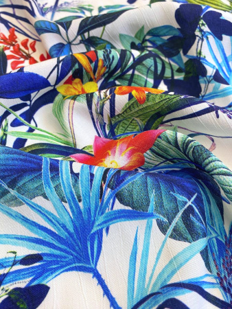 Вискоза ТРОПИКИ синие