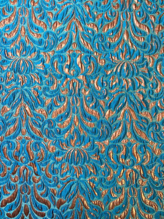  Жаккард УЗОР С ВЕНЗЕЛЯМИ морская волна ткань