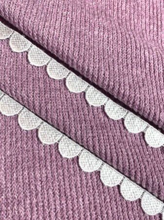 НОВИНКА! Трикотаж с люрексом ПУДРА РОЗОВАЯ