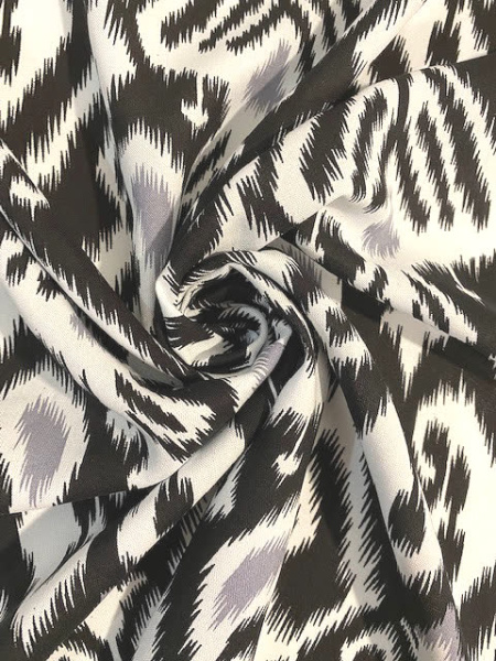 Штапель ИКАТ черный