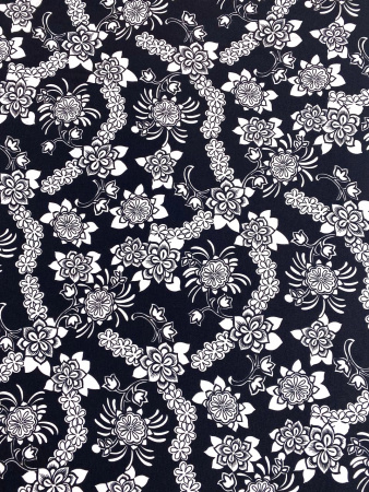 Курточная ткань ЦВЕТЫ Белые