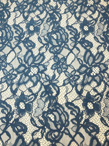 Кружевное полотно "Французские узоры" морская волна Кружевное полотно "Французские узоры" морская волна ткань