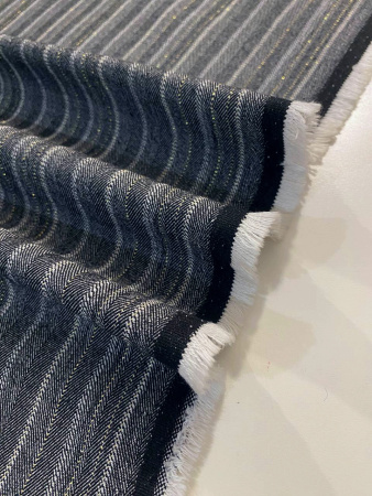 Ткань костюмная ПОЛОСКА  меланж ткани