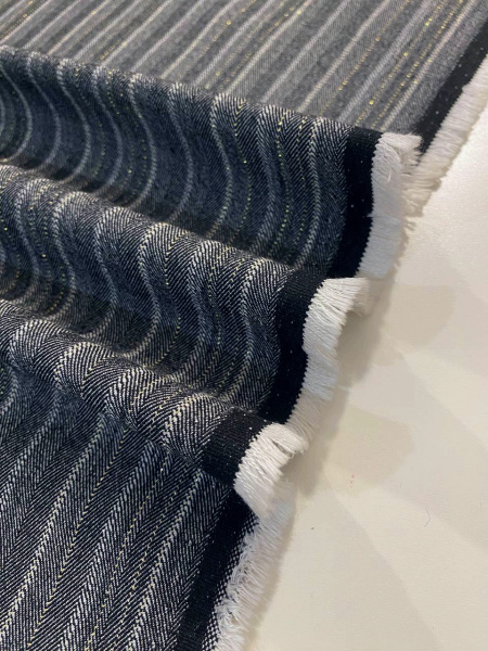 Ткань костюмная ПОЛОСКА  меланж ткани