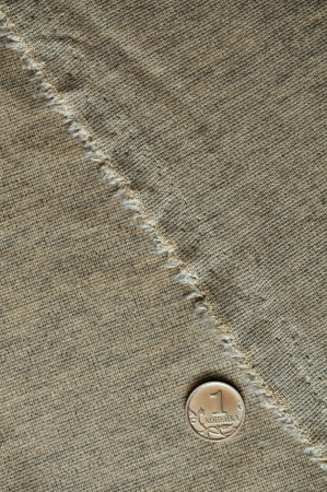 Трикотаж (милано) меланж "Песок" трикотажная ткань