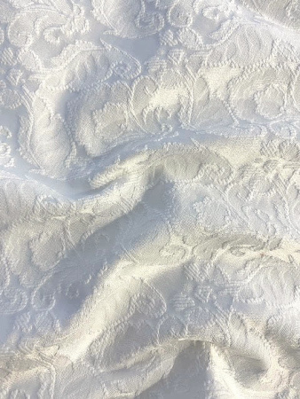 Жаккард "Праздничный" белый ткань