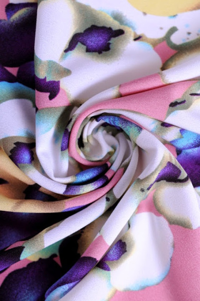 Креп плательно-блузочный ОРХИДЕИ пыльная роза 3