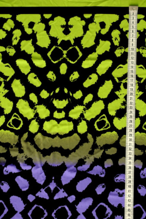 Трикотаж холодная вискоза Неоновый леопард 2