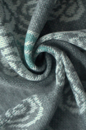 Трикотаж вязанный Зимние розый Серый 3