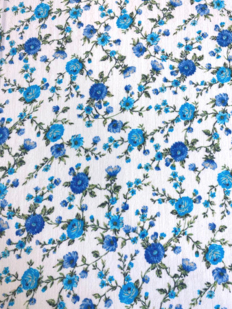 Вискоза ЦВЕТЫ ПРОВАНСА бирюза