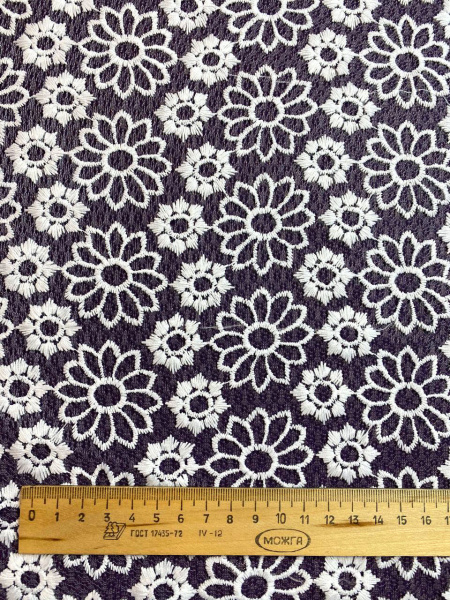 Кружевное полотно ЦВЕТОЧНОЕ АССОРТИ белый Кружевное полотно ЦВЕТОЧНОЕ АССОРТИ белый ткань