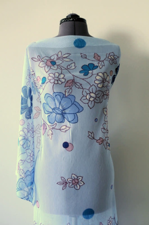 Сетка трикотажная ЦВЕТОЧНЫЙ КУПОН трикотаж