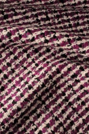 Ткань костюмная ШАНЕЛЬ черно-сливовая 4