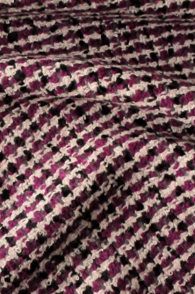 Ткань костюмная ШАНЕЛЬ черно-сливовая 4