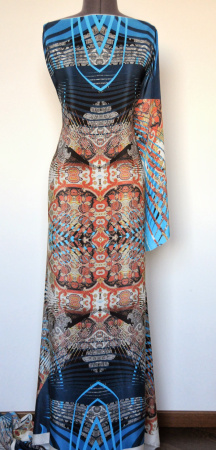 Шелк натуральный ЭТНО голубой