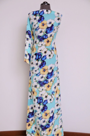 Креп плательно-блузочный ОРХИДЕИ мята 5