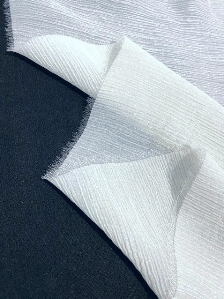 Крэш - шифон натуральный МОЛОЧНЫЙ