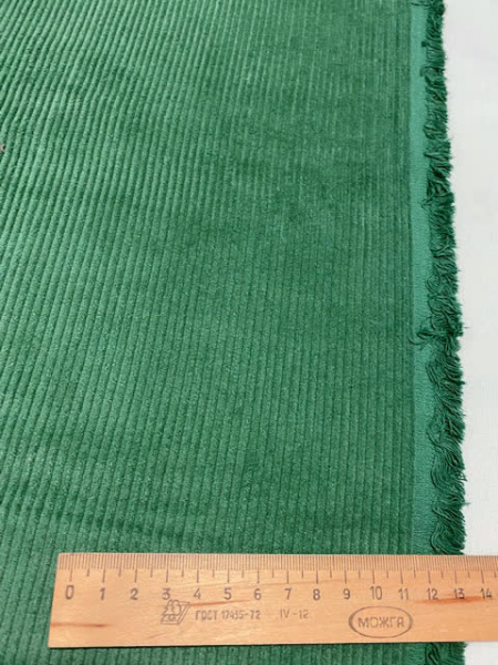 Вельвет однотонный "Зеленый" ткани