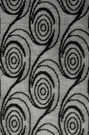 Кружевное полотно ЗАВИТКИ черный