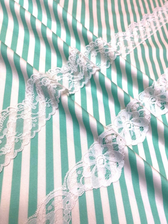 Сорочечная ткань ПОЛОСКА мята