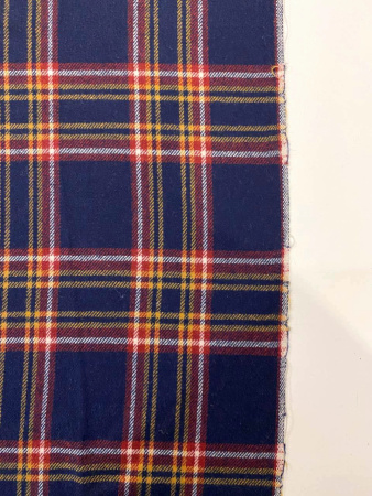 Ткань костюмная  КЛЕТКА сине-бордовая ткани